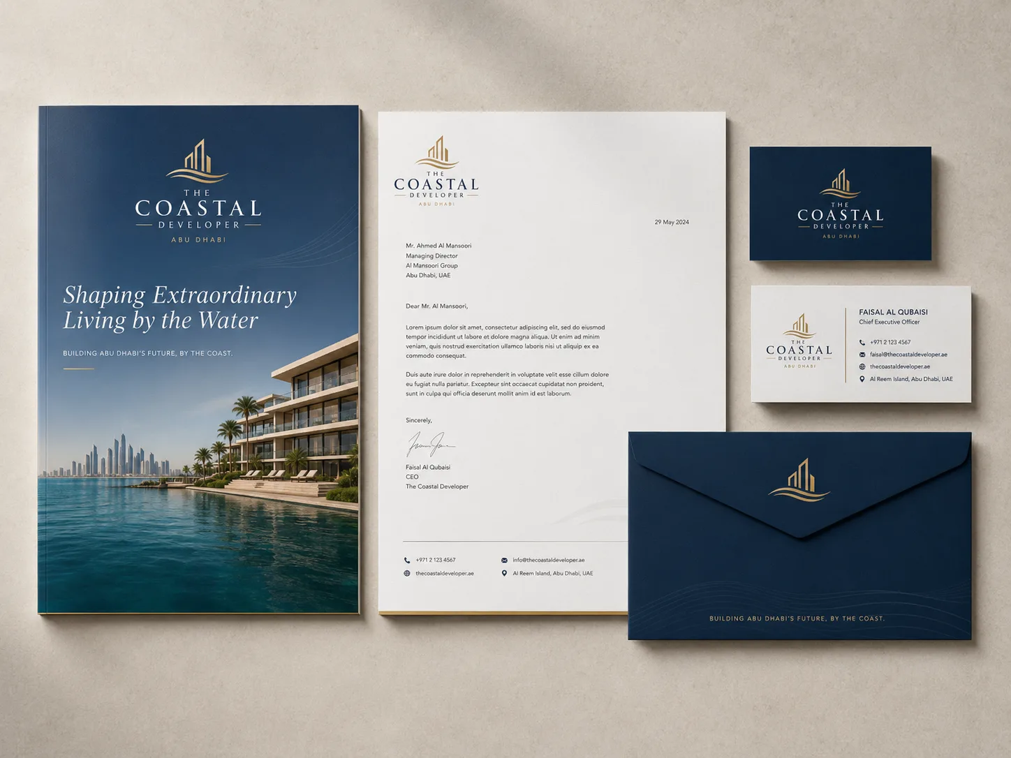 The Coastal Developer — brand stationery